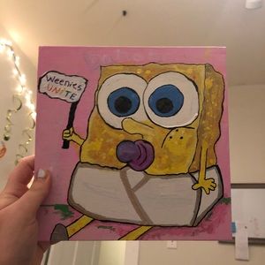 Spongebob black light painting small